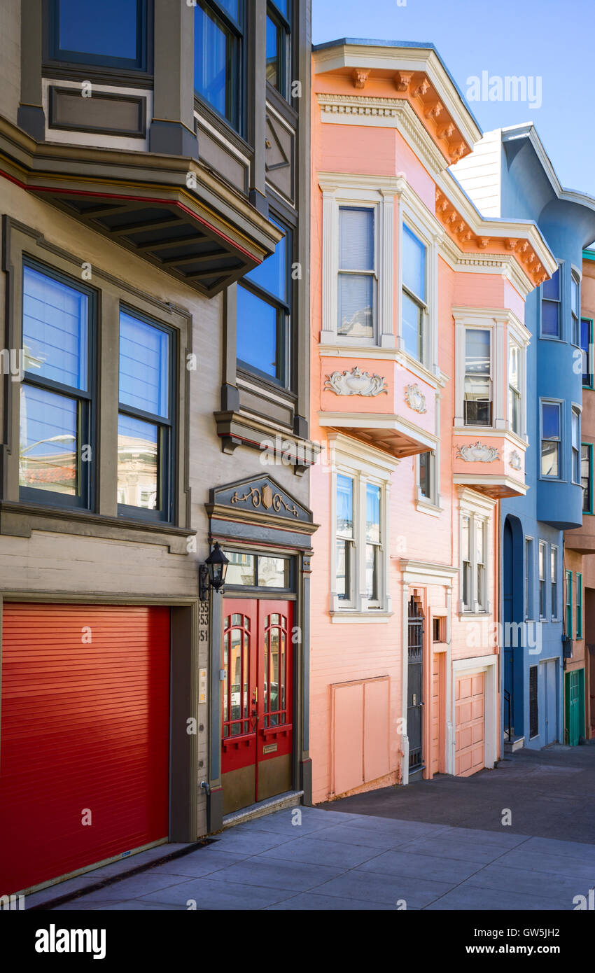 San Francisco, USA September 23, 2015 The traditional colored houses