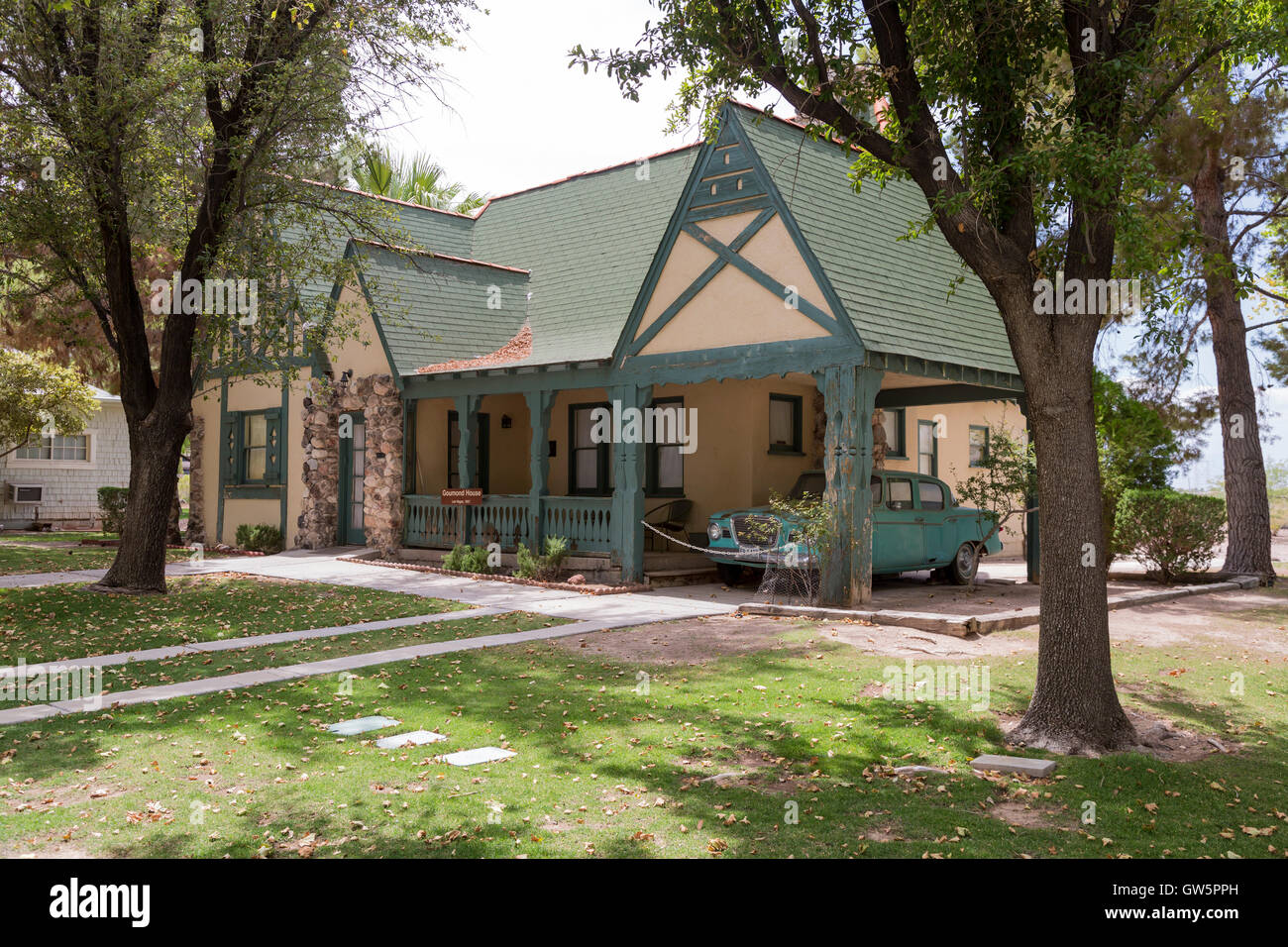 Las Vegas, Nevada - The Goumond House on the Heritage Street of Historic Homes at the Clark County Museum. Stock Photo