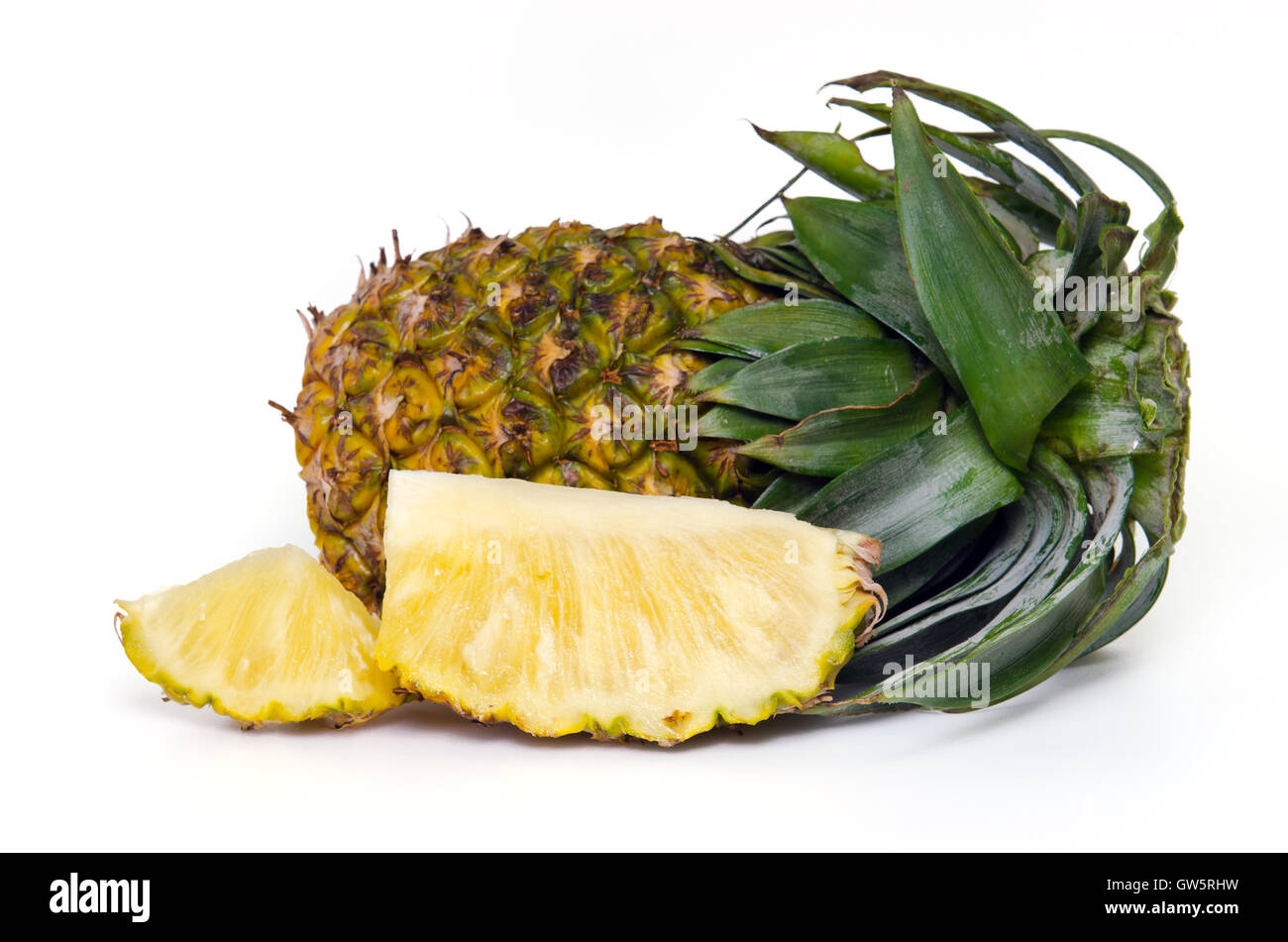 Fresh pineapple (Also called as Ananas Comosus, Bromeliaceae pineapple ...