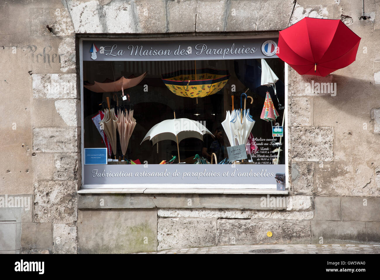 An umbrella store in the old town of Blois in the Loire region of France  Stock Photo - Alamy