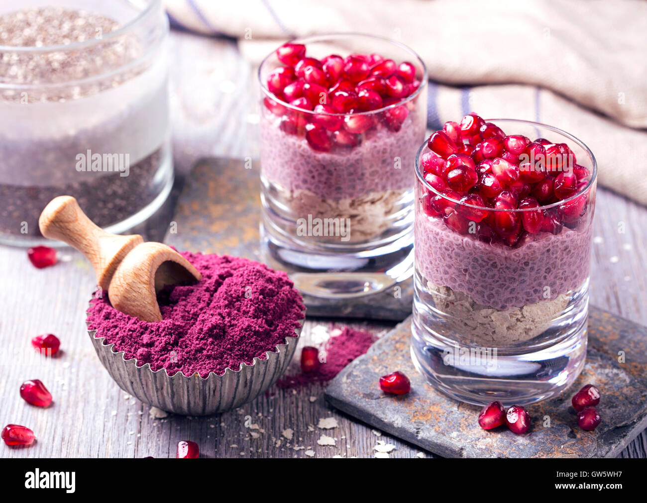 Raw chia pudding hi-res stock photography and images - Alamy