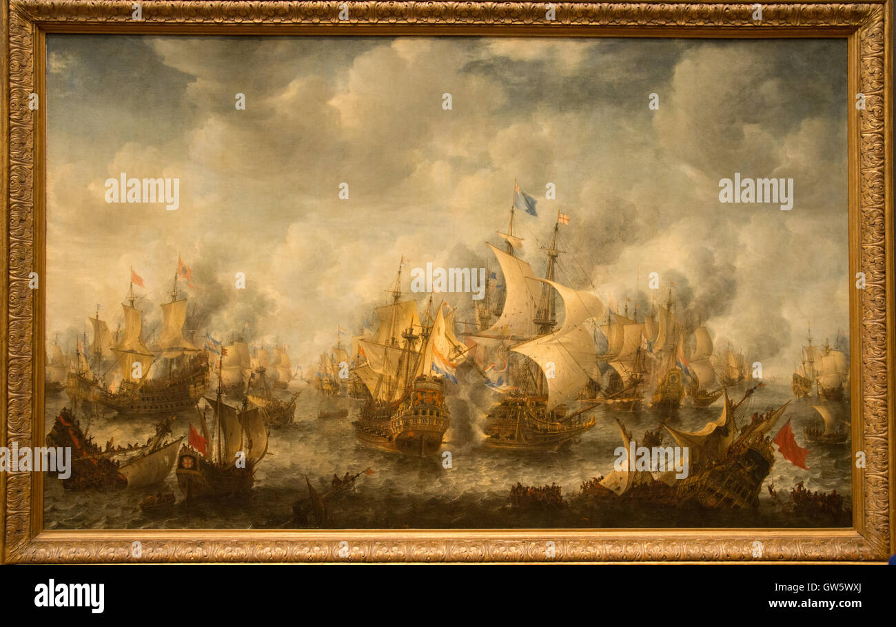 'the battle of terheide' 1653-1656 jan beerstraten Stock Photo