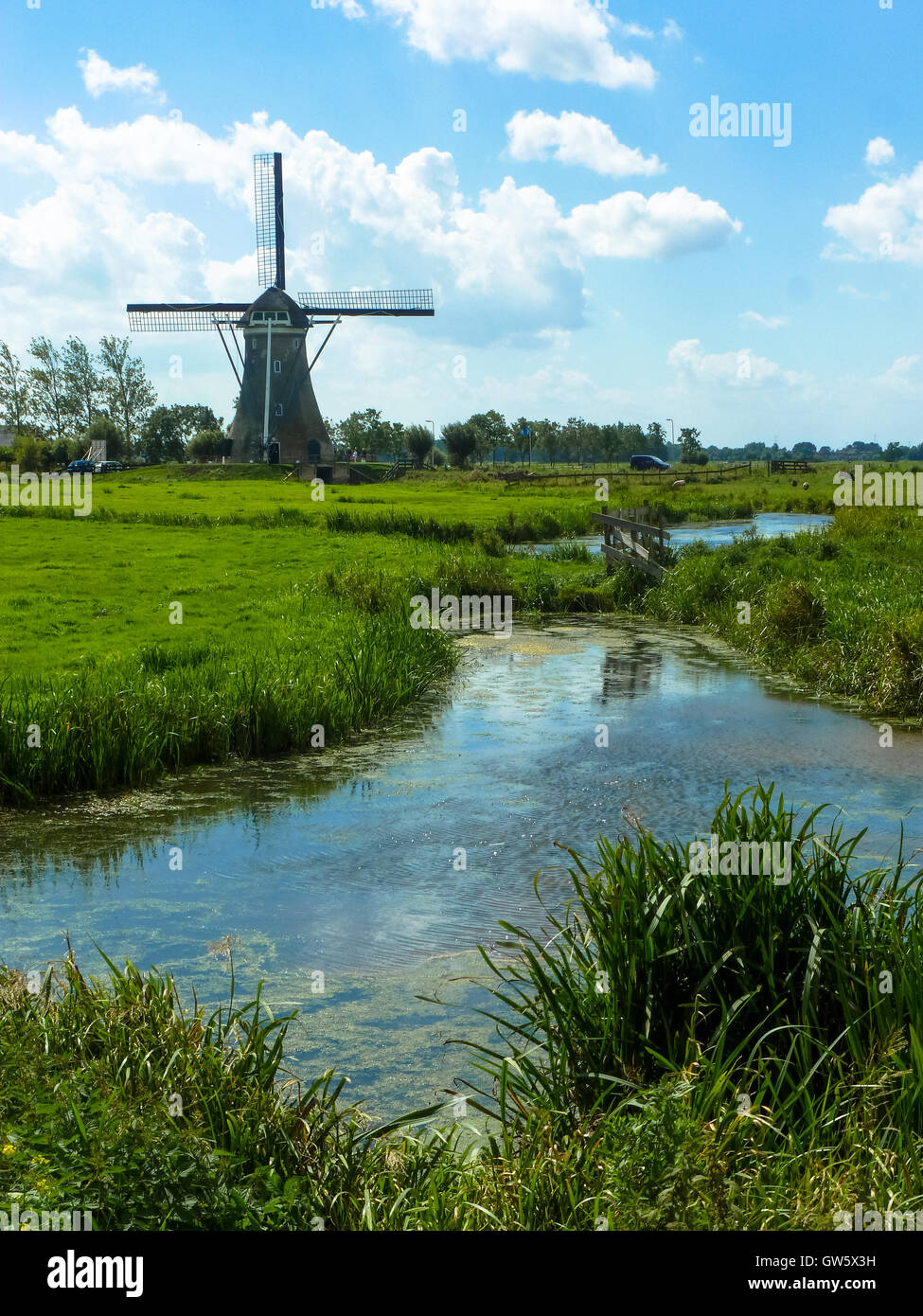 windmill in krimpenerwaard holland Stock Photo