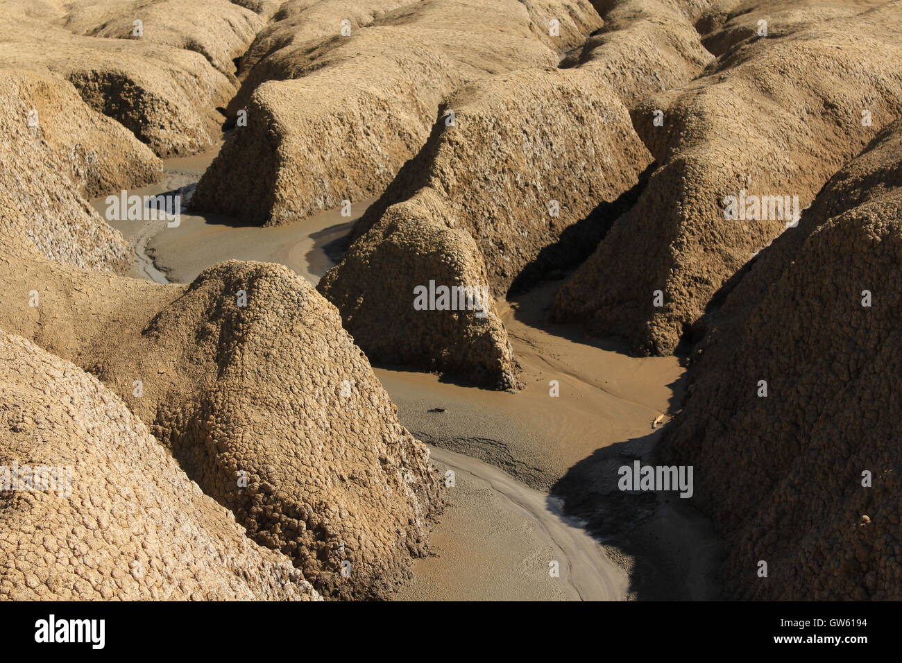 Tremor Creating Ravine shallow ravine made by mud volcano Stock Photo - Alamy