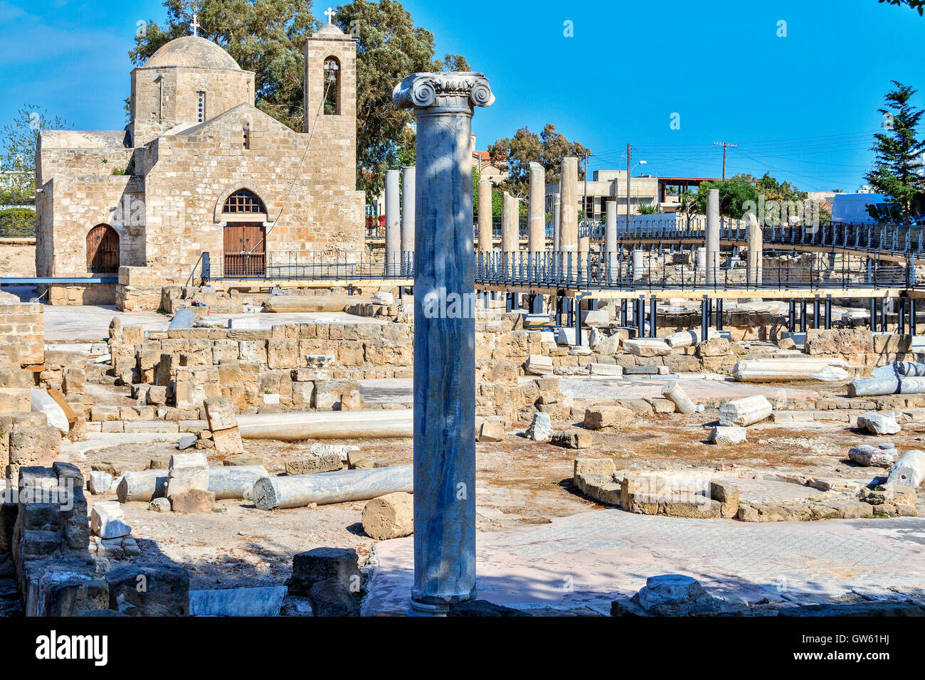 Saint Paul's Pillar Paphos Cyprus Stock Photo