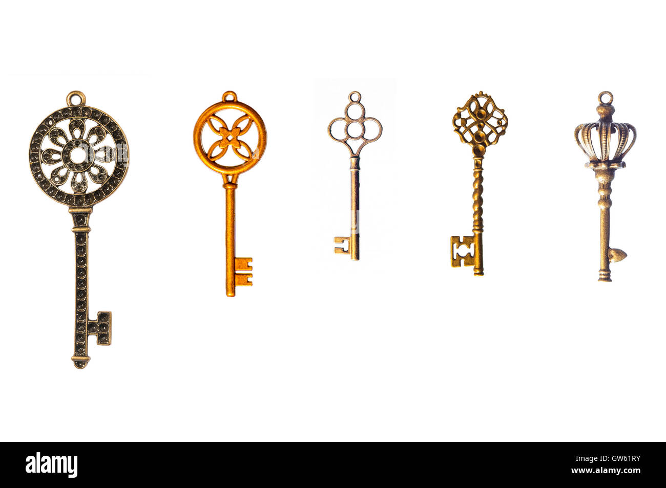 Set of decorative keys Stock Photo Alamy