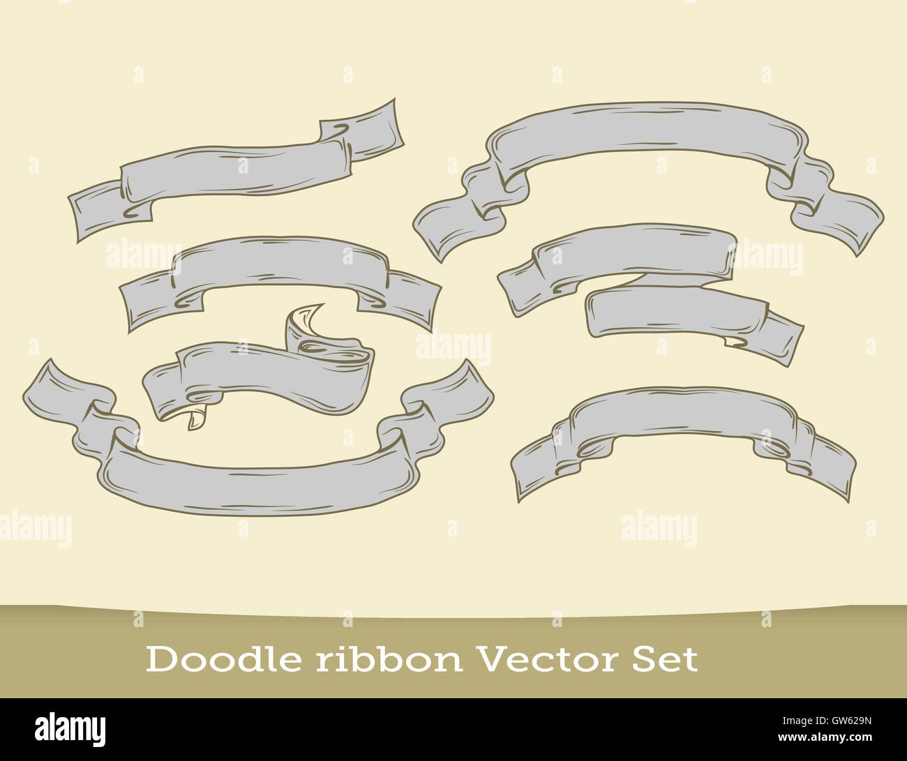 ribbons set isolated on white background. Vector Stock Vector Image ...