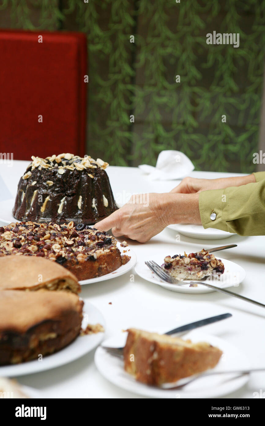 Office Bake Off homemade cakes Stock Photo Alamy