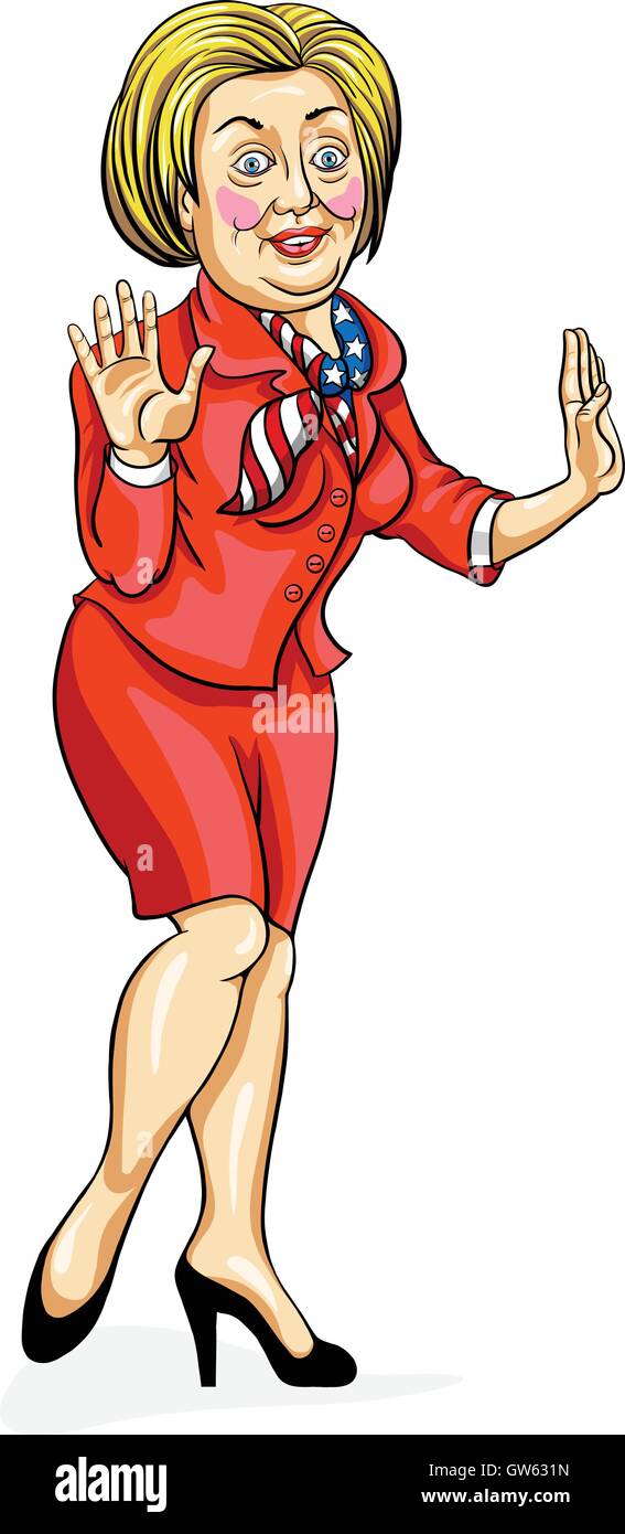 Caricature of Hillary Clinton, United States Democratic Presidential  Candidate. Vector illustration Stock Vector Image \u0026 Art - Alamy, image size:567x1390