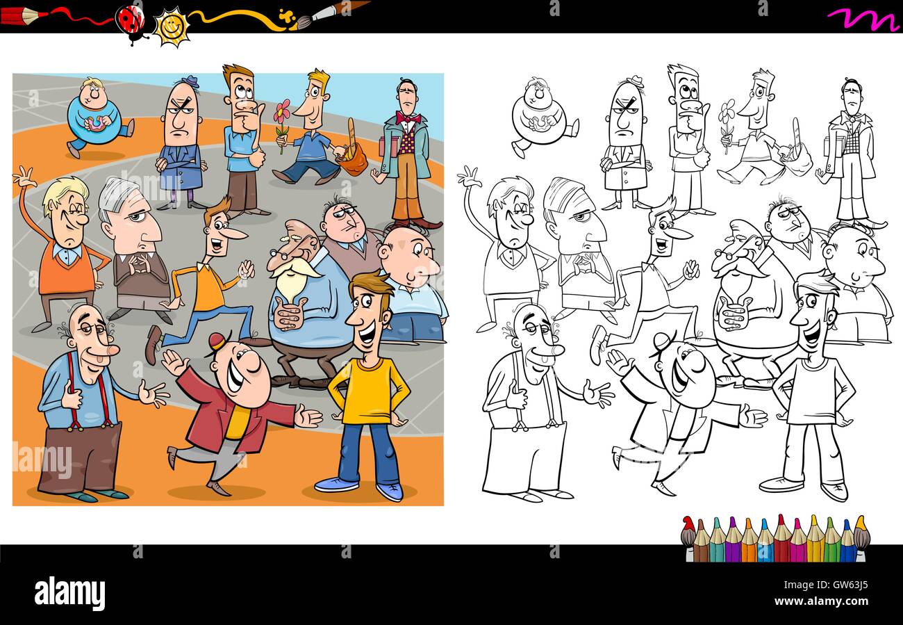 people characters coloring book Stock Vector Image & Art - Alamy