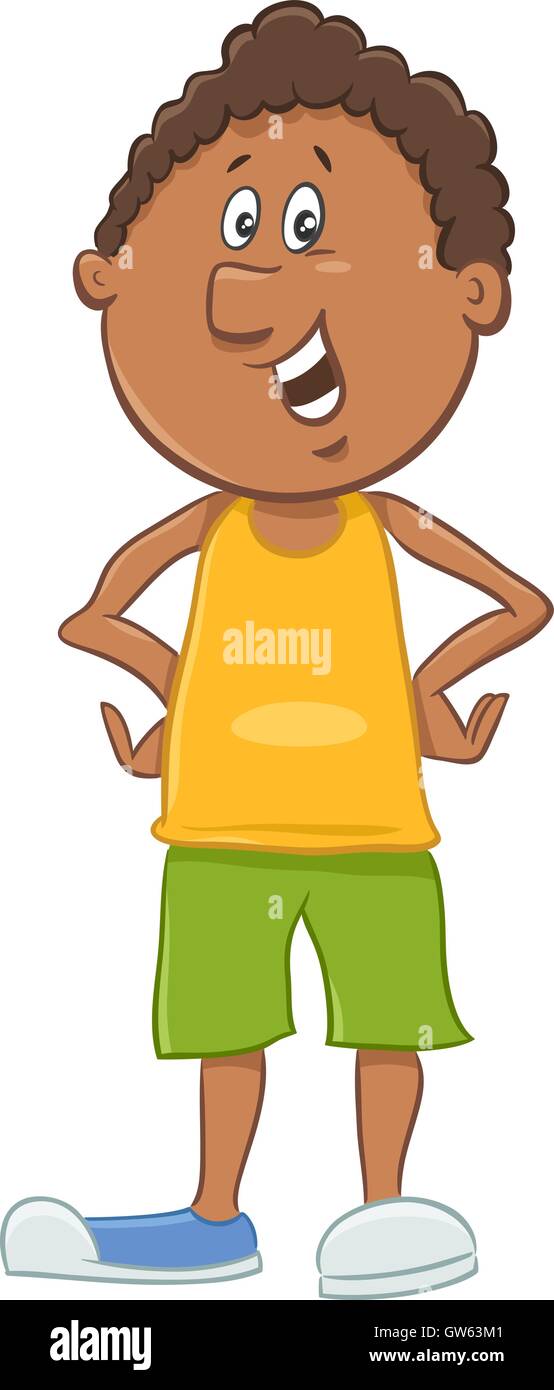 African american boy Stock Vector Images - Alamy