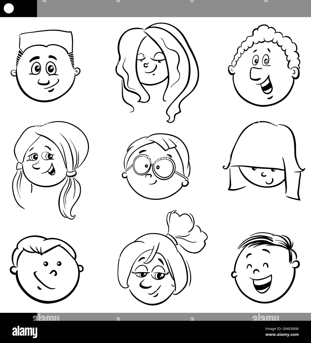 kids characters set Stock Vector Image &amp; Art - Alamy