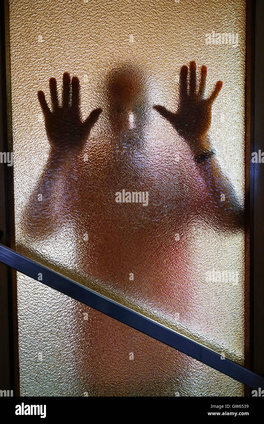 man on the door Stock Photo