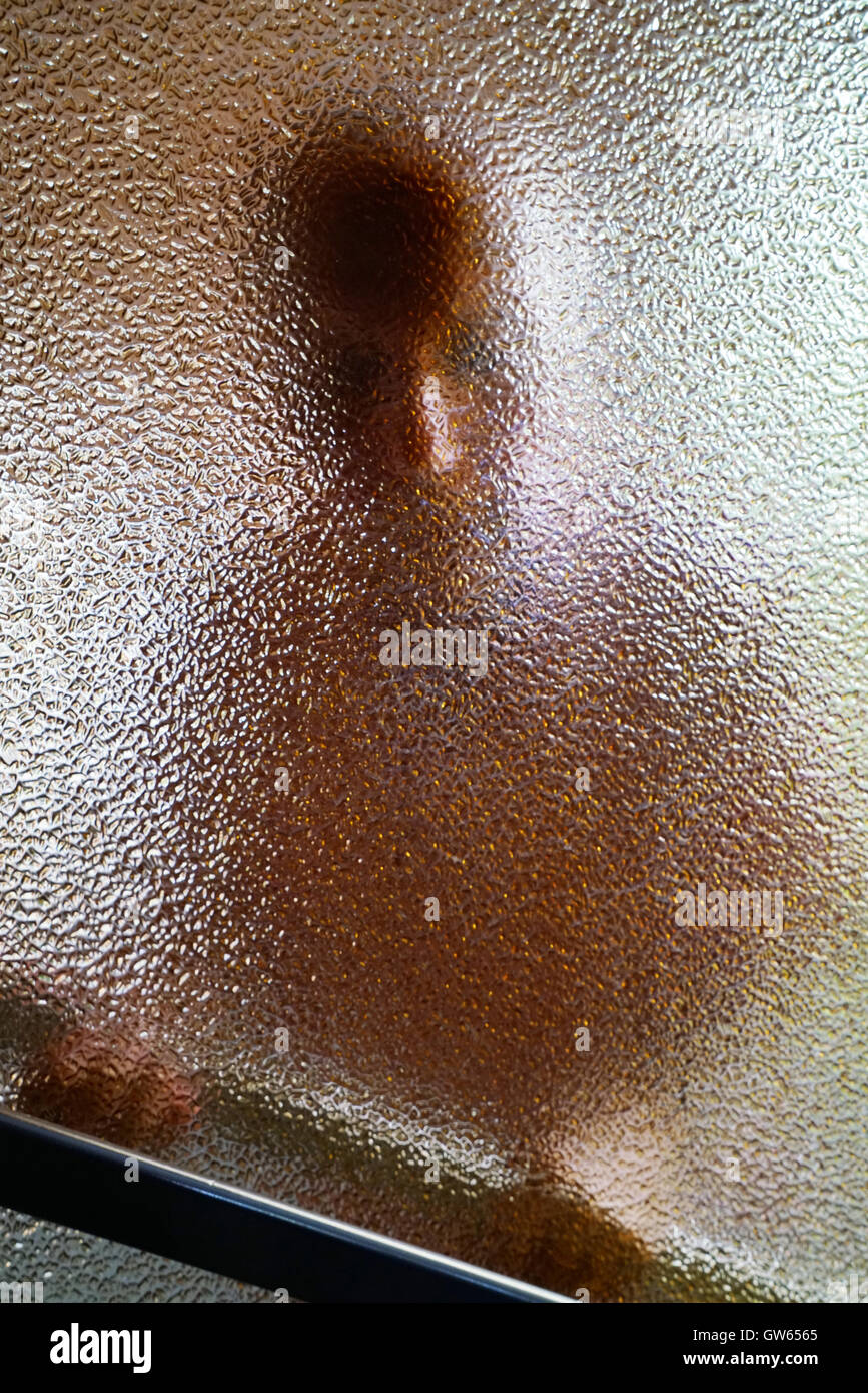 man on the door Stock Photo