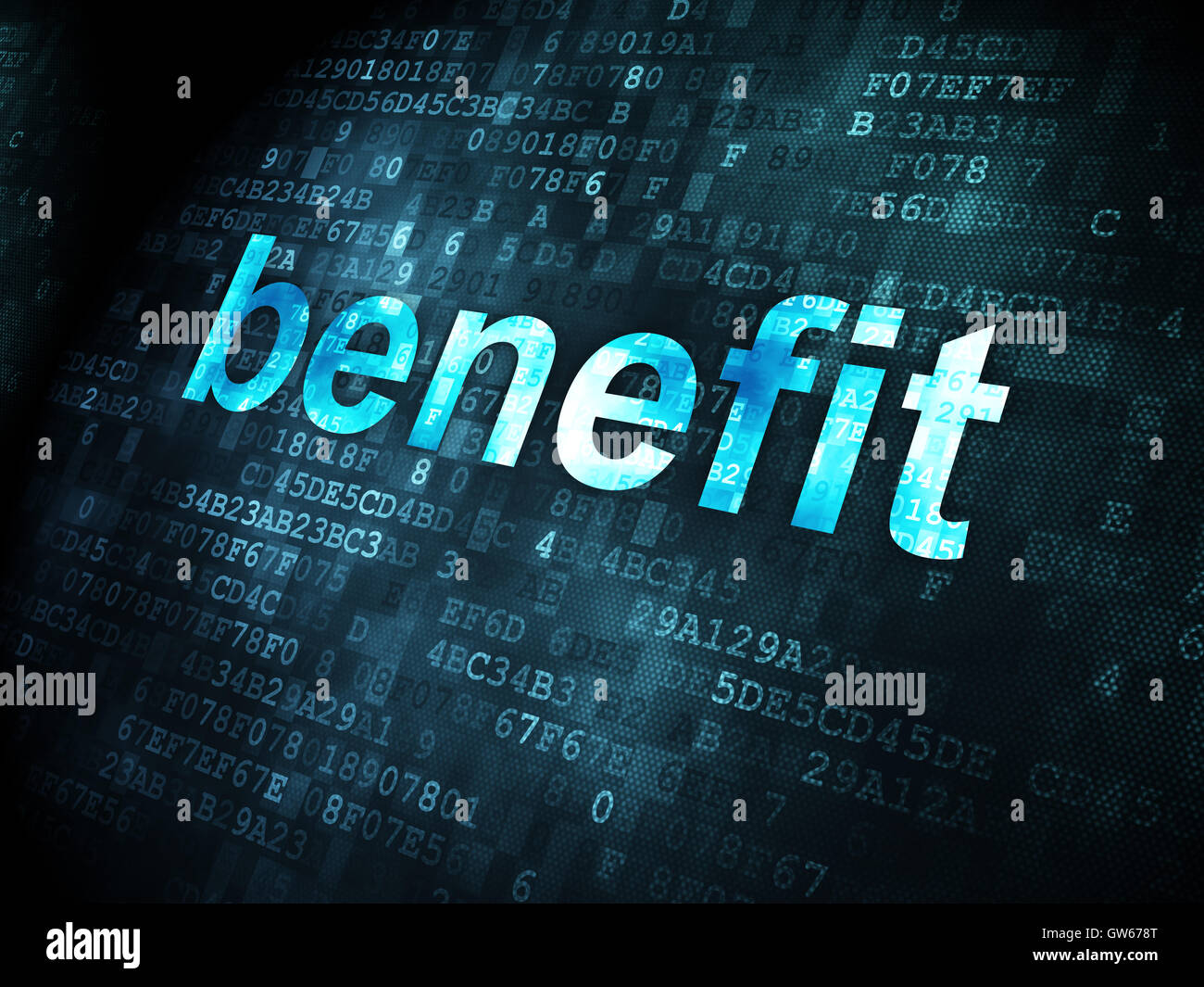 Business concept: Benefit on digital background Stock Photo