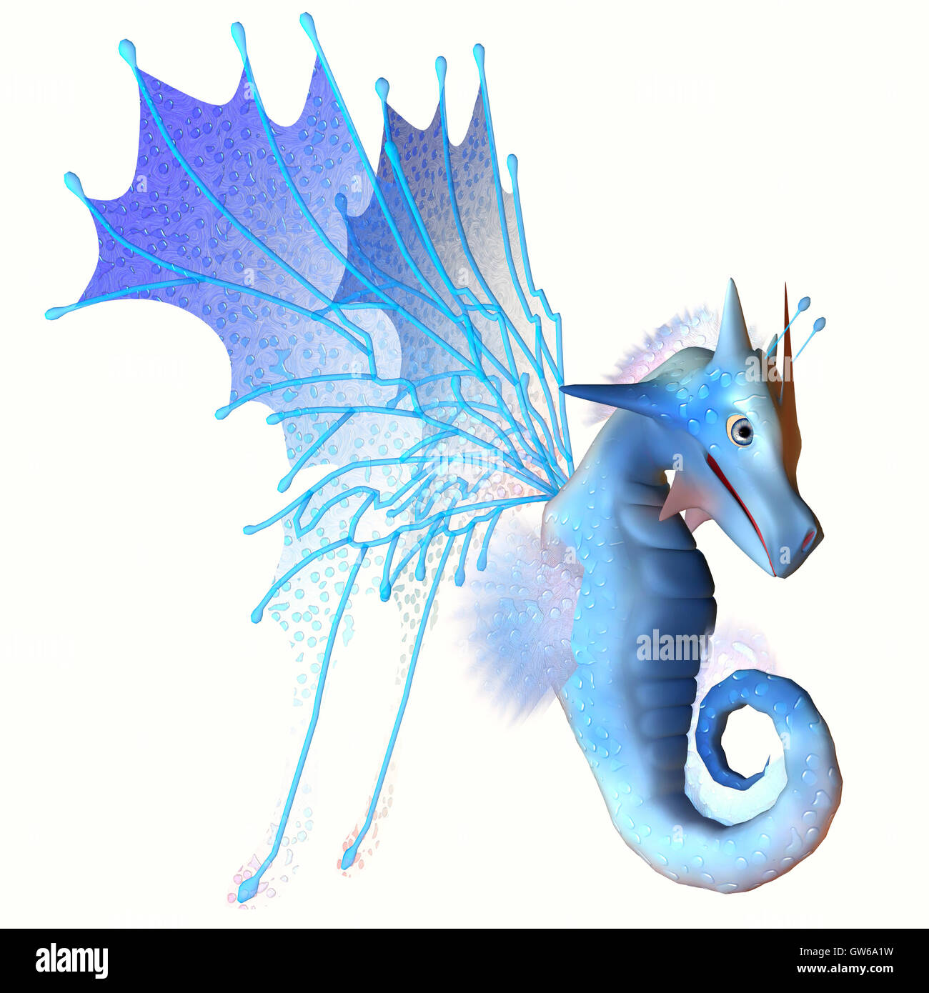Blue Faerie Dragon Stock Photo