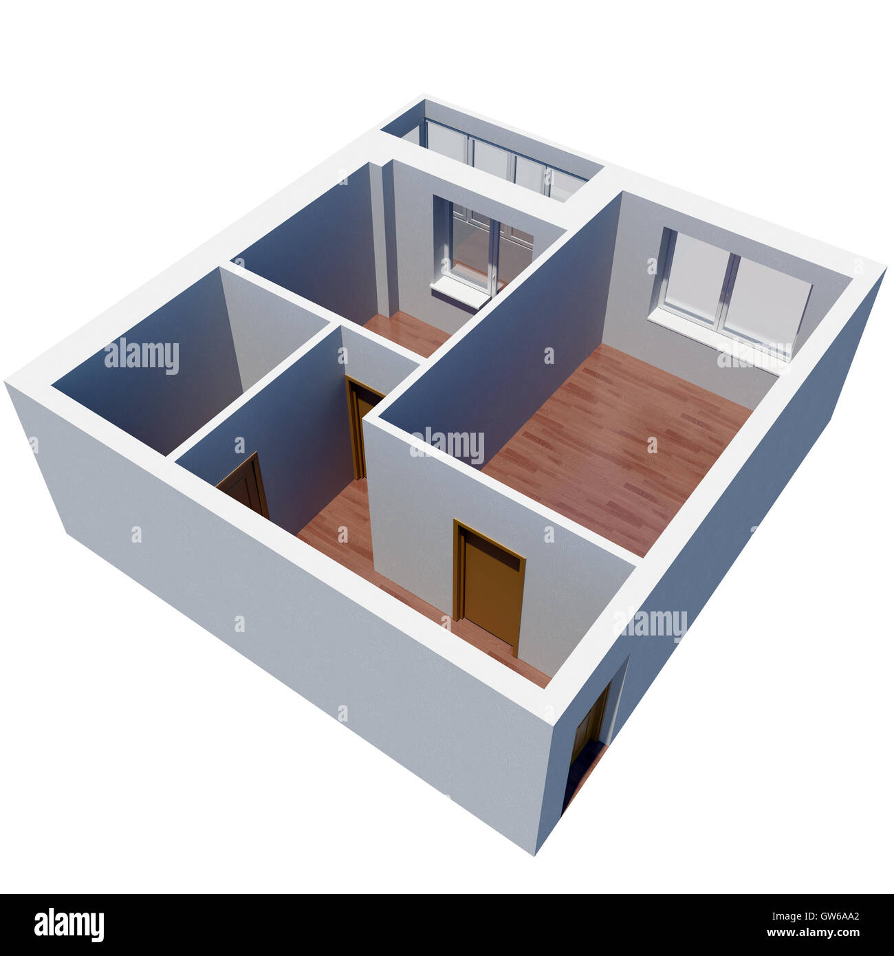 3d apartment plan Stock Photo