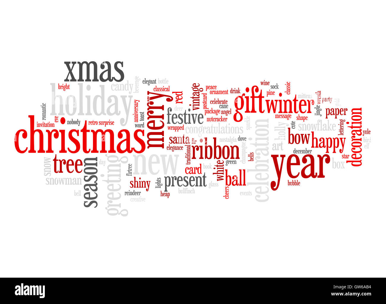 Christmas text cloud Stock Photo - Alamy