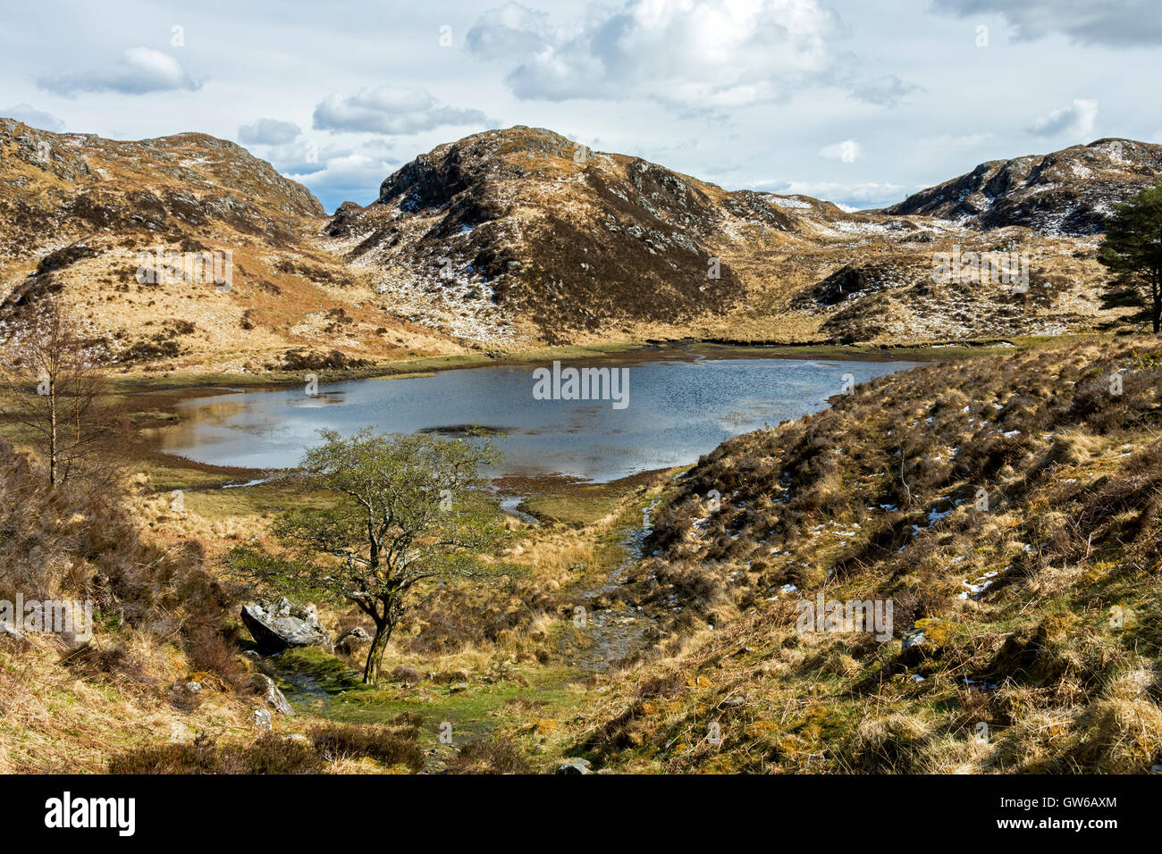 Lochan na Fola, from the Silver Walk, near Acharacle, Ardnamurchan peninsula, Scotland, UK Stock Photo