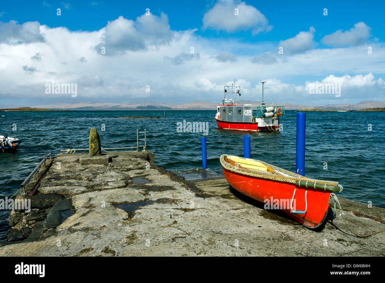 Carsaig Bay on the Sound of Jura, Knapdale, Argyll and Bute, Scotland, UK Stock Photo