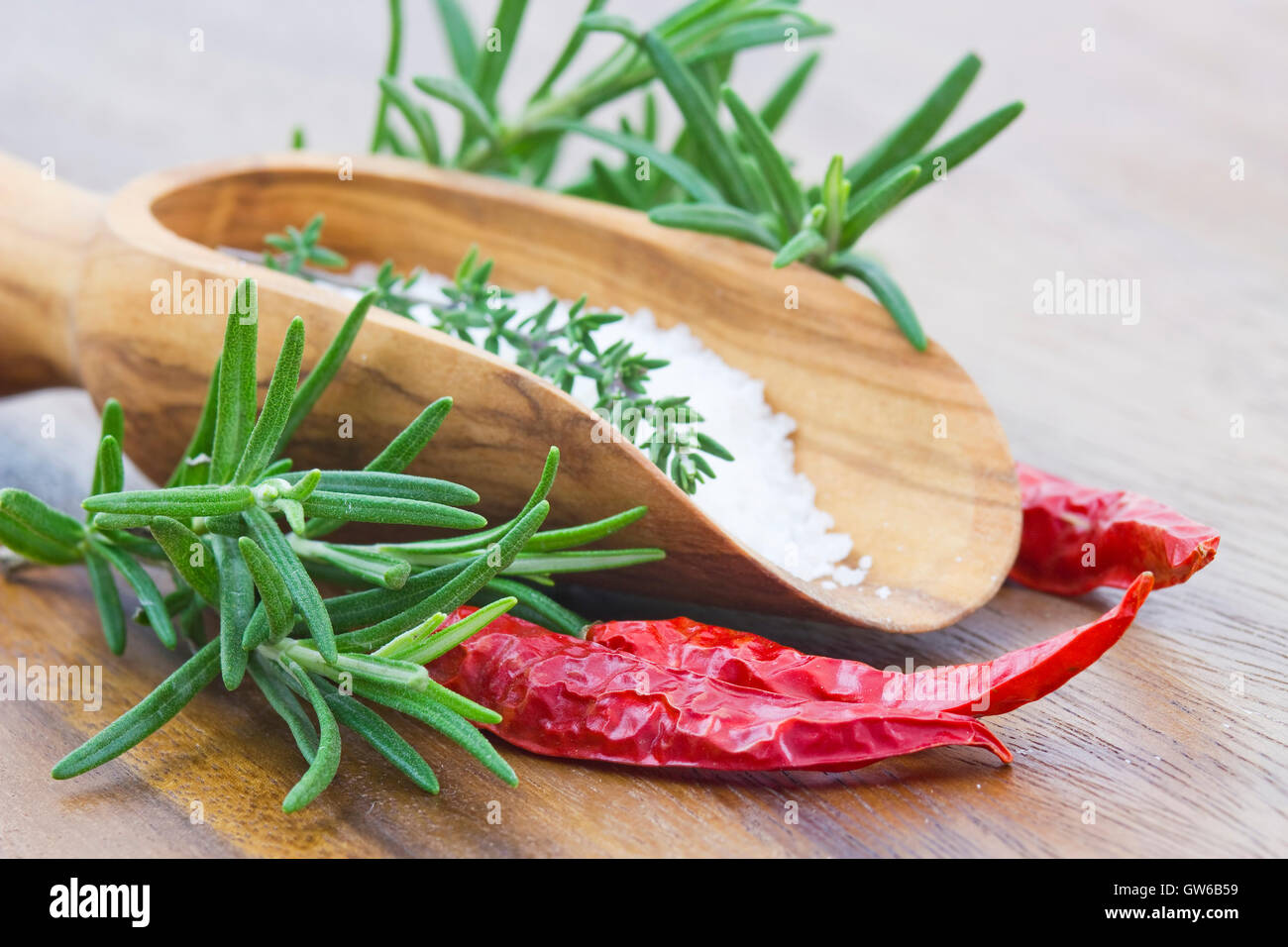 sea salt with herbs Stock Photo Alamy
