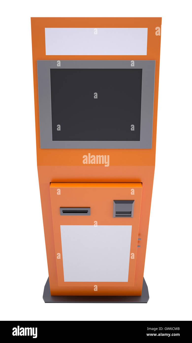 Information terminal with touch screen Stock Photo Alamy