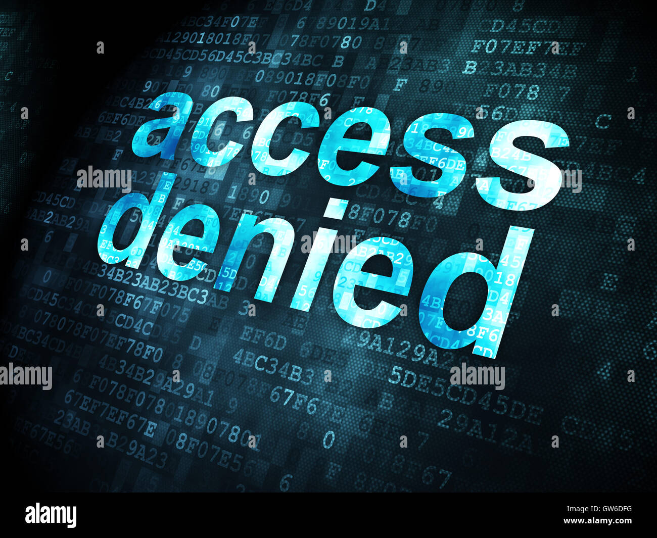 Protection concept: Access Denied on digital background Stock Photo
