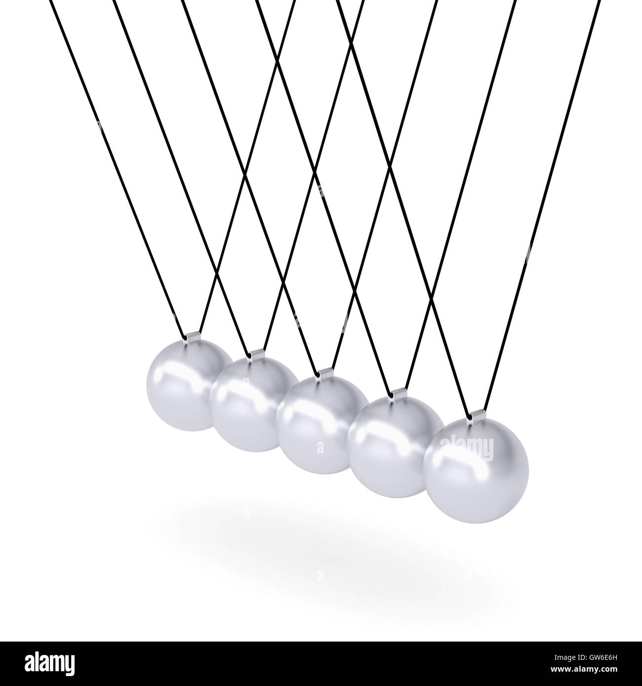 Close up of Newton's cradle Stock Photo Alamy