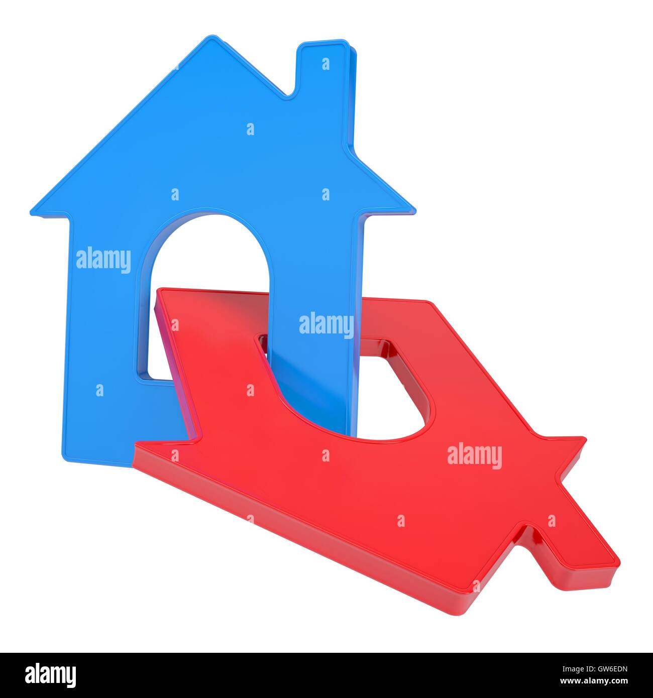 Two house icon Stock Photo - Alamy