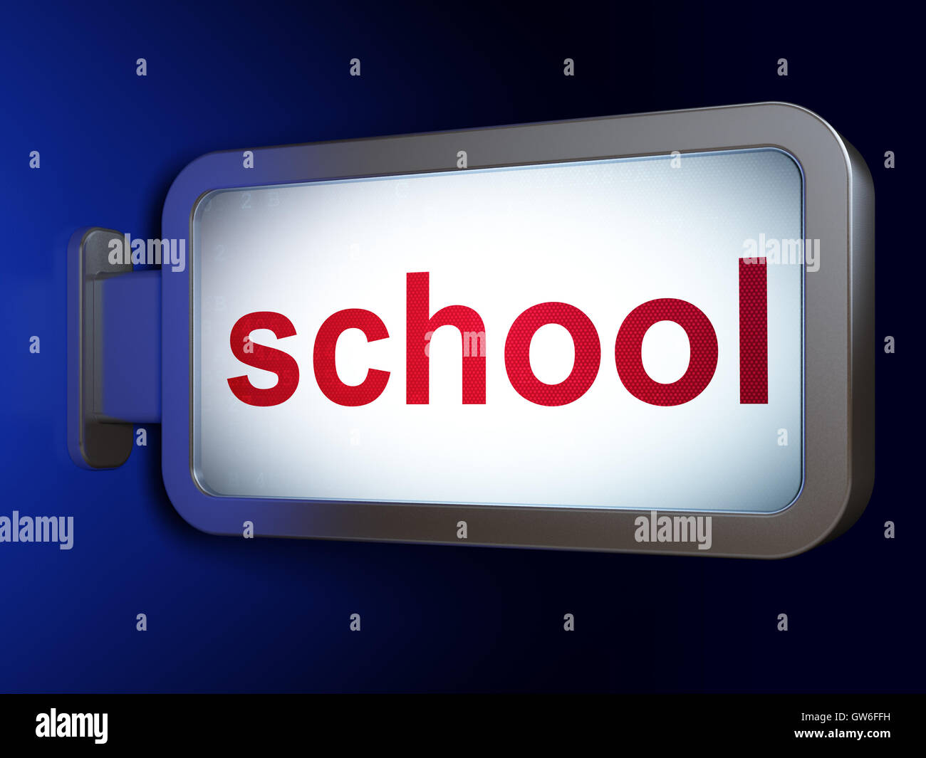 Education concept: School on billboard background Stock Photo