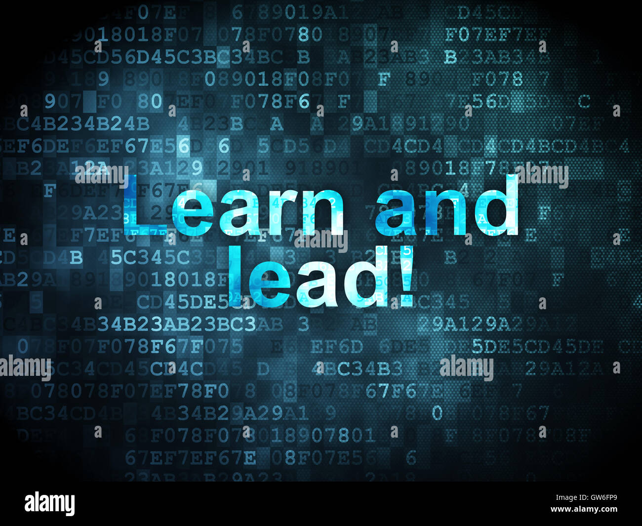 Education concept: Learn and lead! on digital background Stock Photo ...