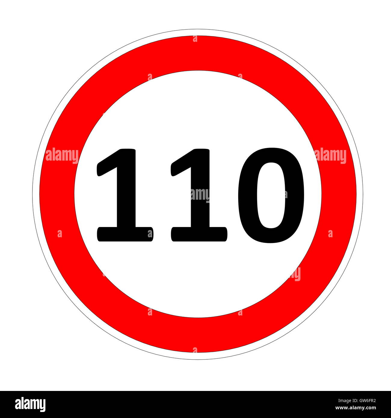110 speed limit sign Stock Photo - Alamy