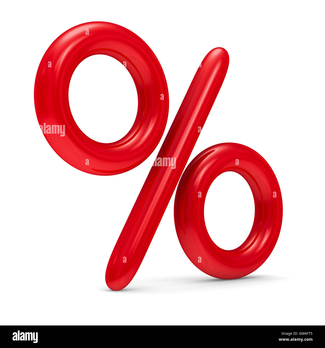 Percent on white background. Isolated 3D image Stock Photo - Alamy