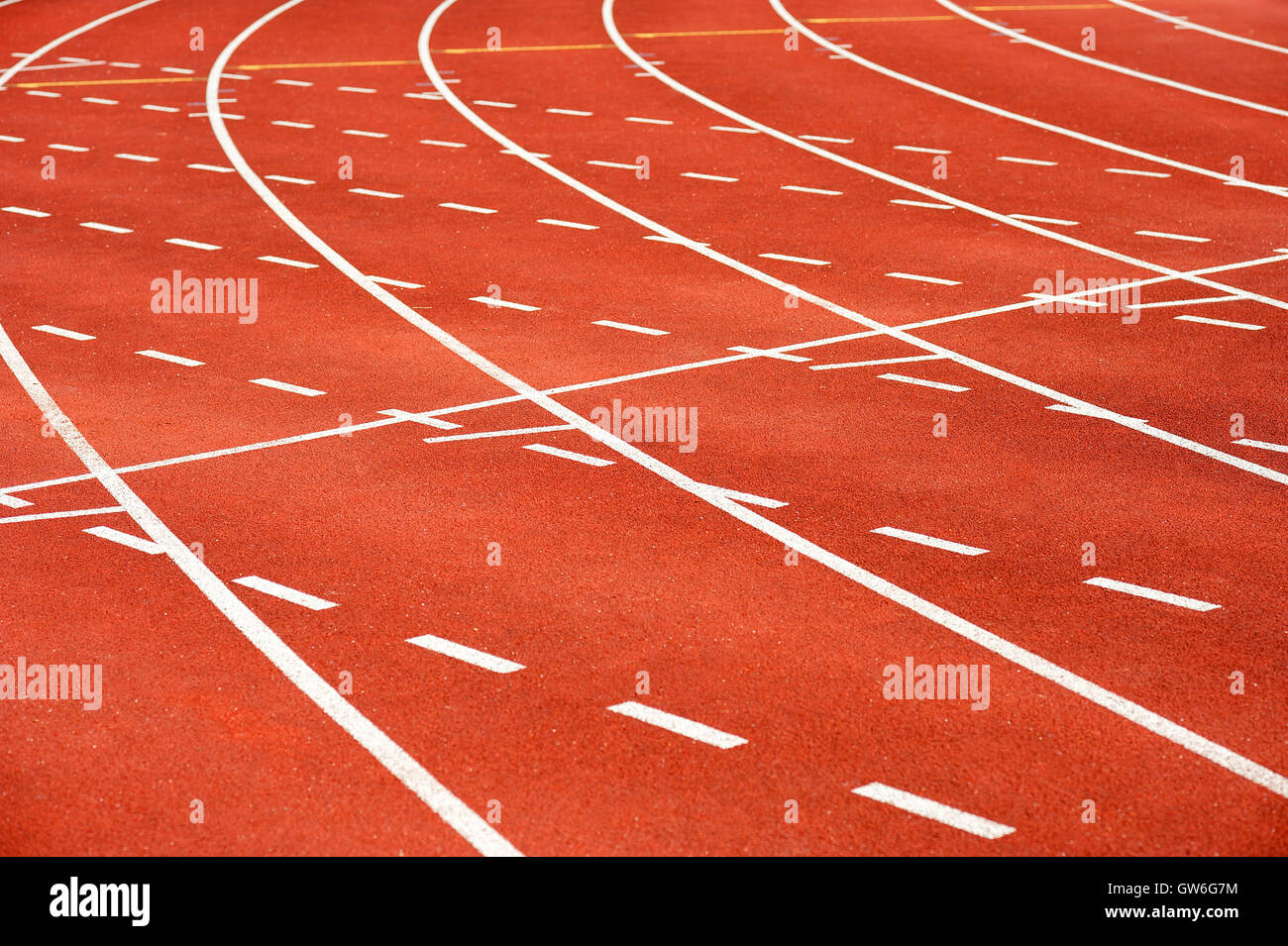 Curves of a red tunning track Stock Photo - Alamy