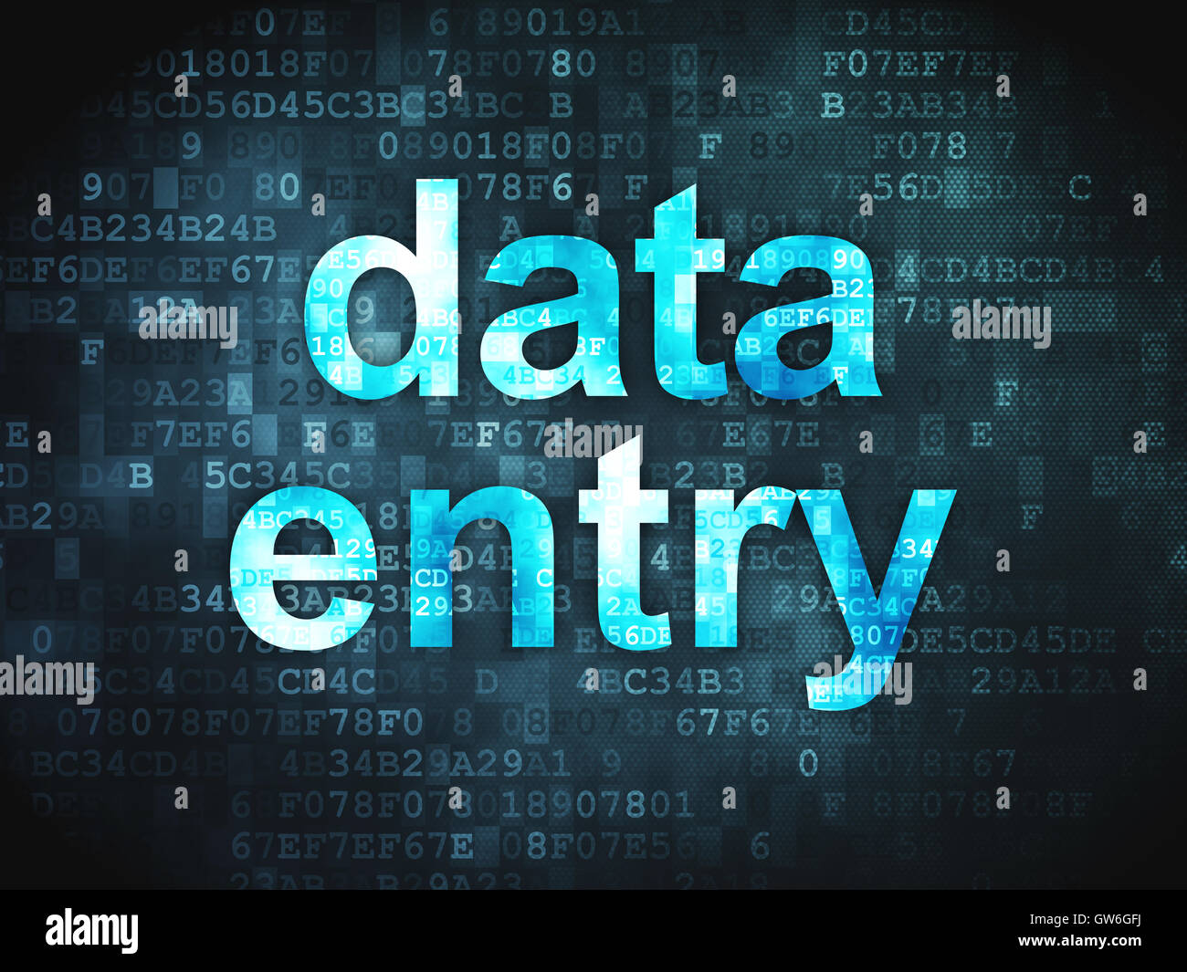 Information concept: Data Entry on digital background Stock Photo - Alamy