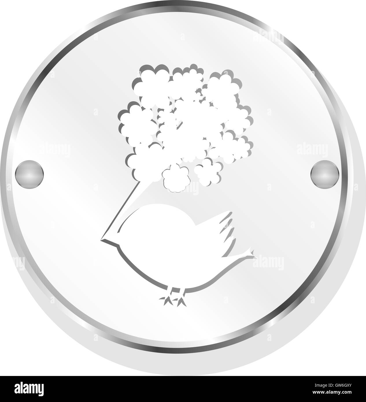 bird and flowers on computer keyboard key Stock Photo Alamy