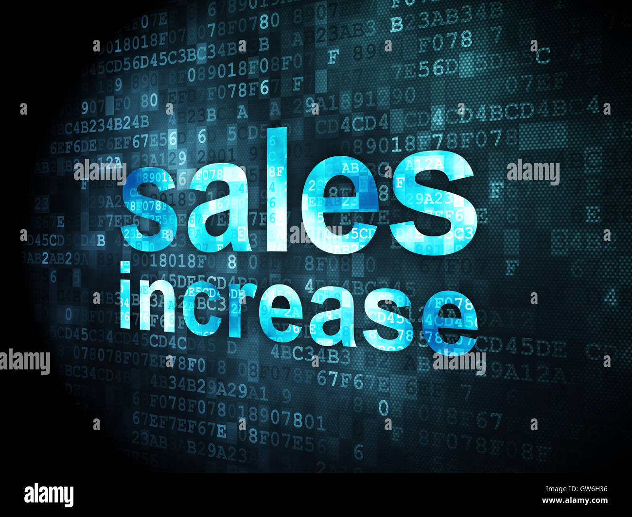 Advertising concept: Sales Increase on digital background Stock Photo