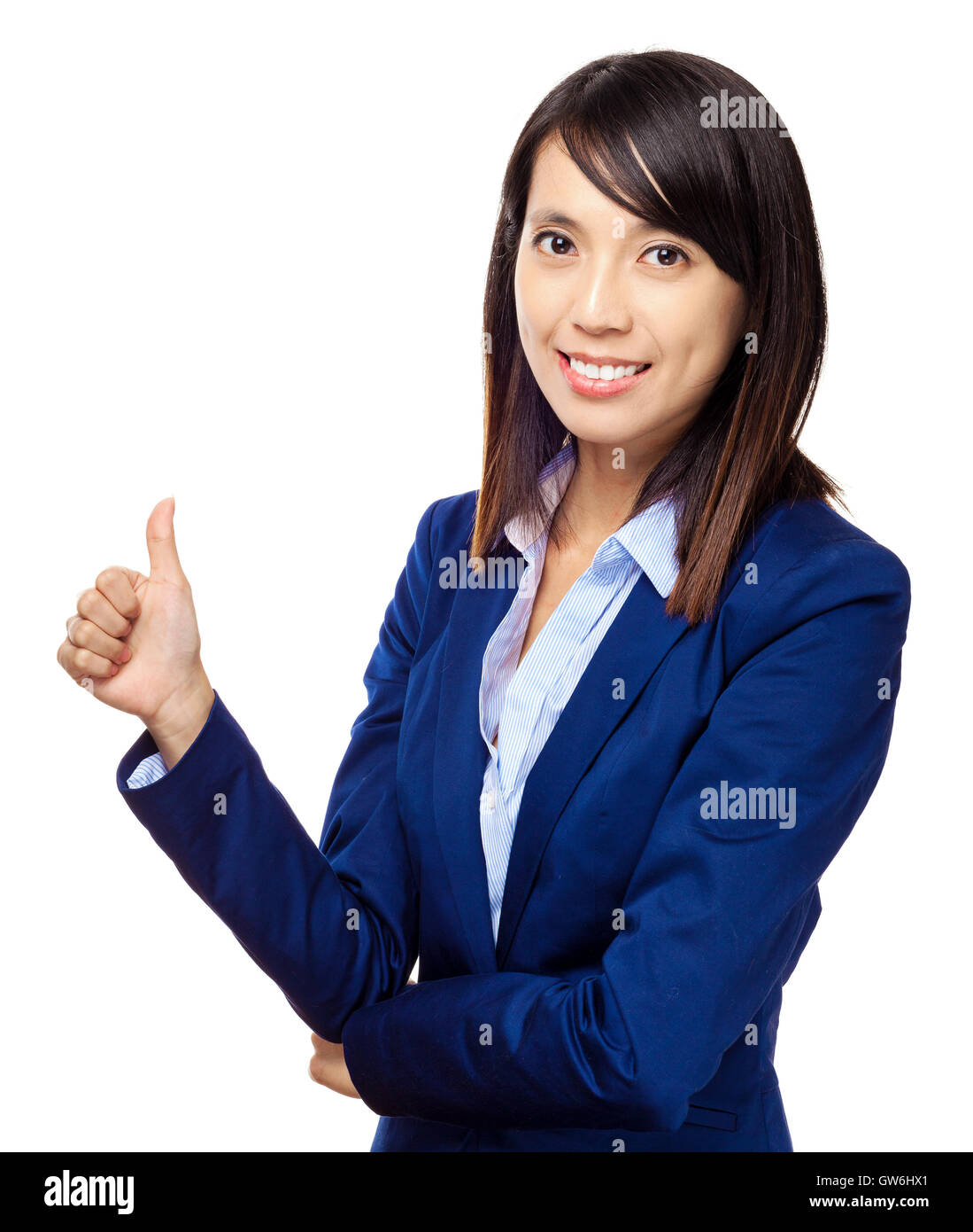 Asian business woman with hand gesture Stock Photo