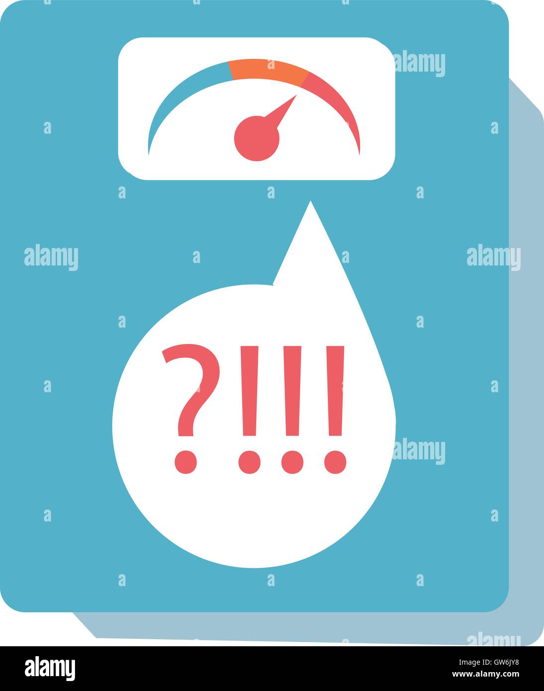 Sudden weight gain Stock Vector