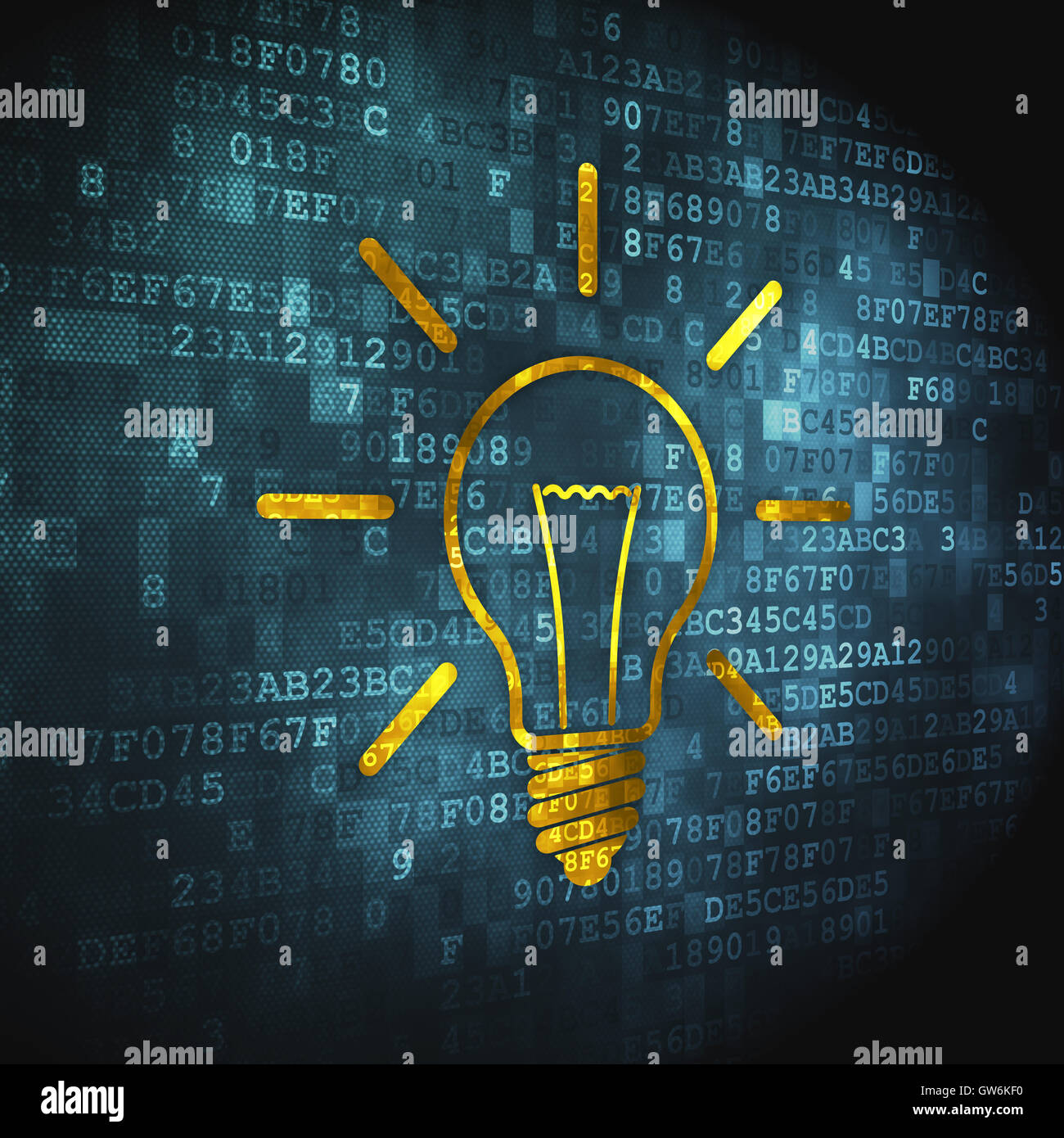 Finance concept: Light Bulb on digital background Stock Photo - Alamy