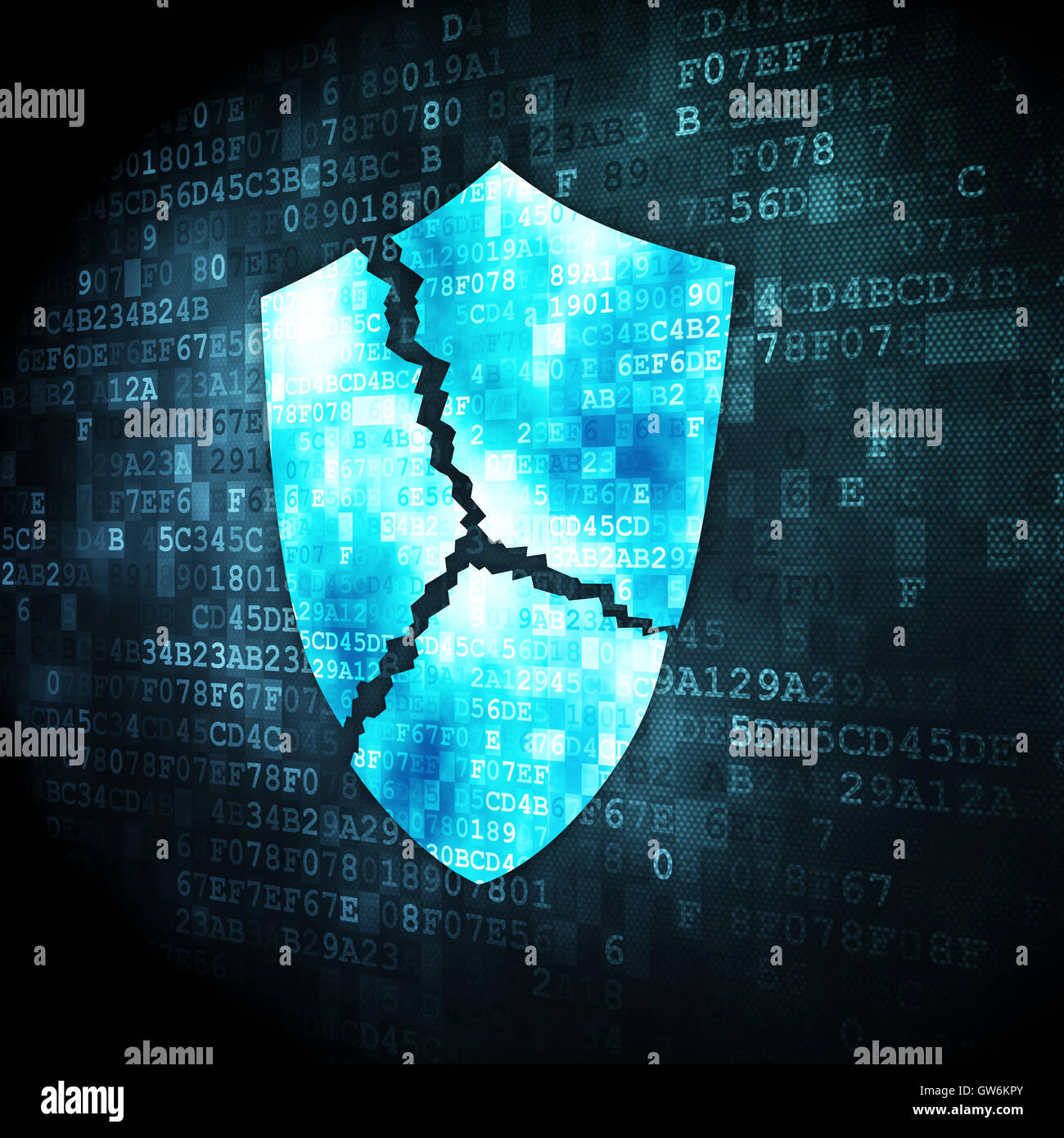 Security concept: shield on digital background Stock Photo - Alamy