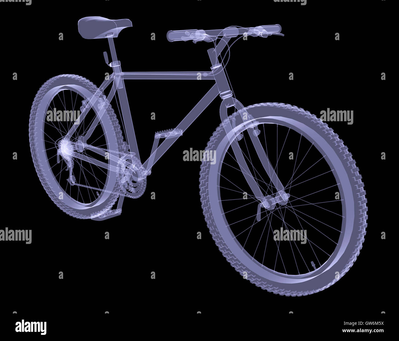 Bicycle. The Xray render Stock Photo Alamy
