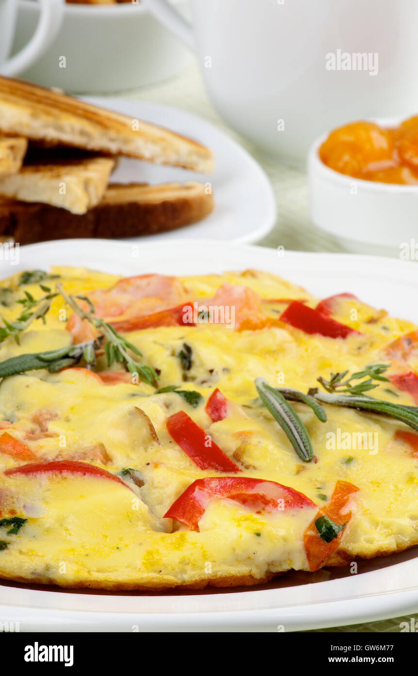 Delicious Omelet Stock Photo