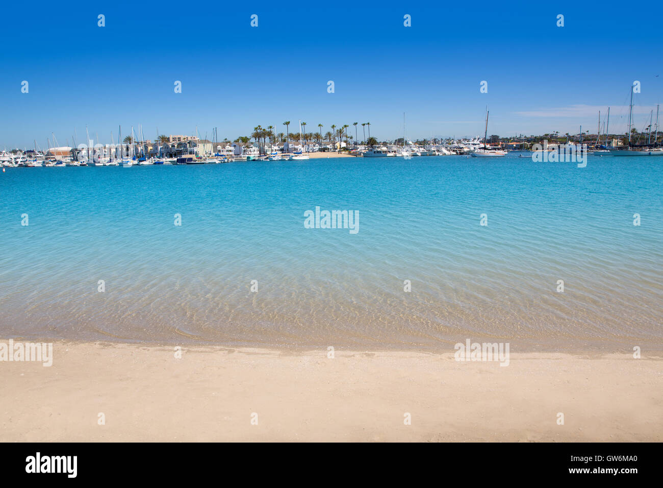 Newport Bay California Balboa Peninsula and Lido Island Stock Photo Alamy