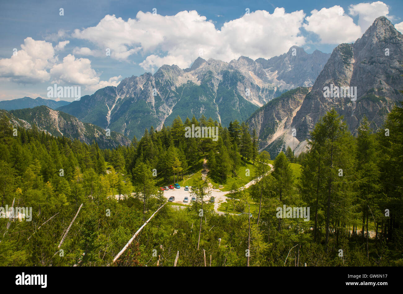 Mountain pass Vrsic, Slovenia Stock Photo