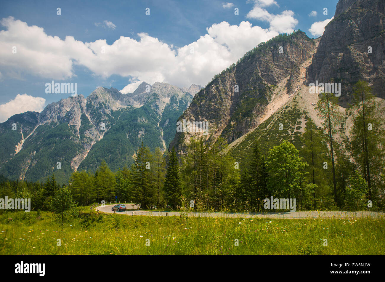 Mountain pass Vrsic, Slovenia Stock Photo
