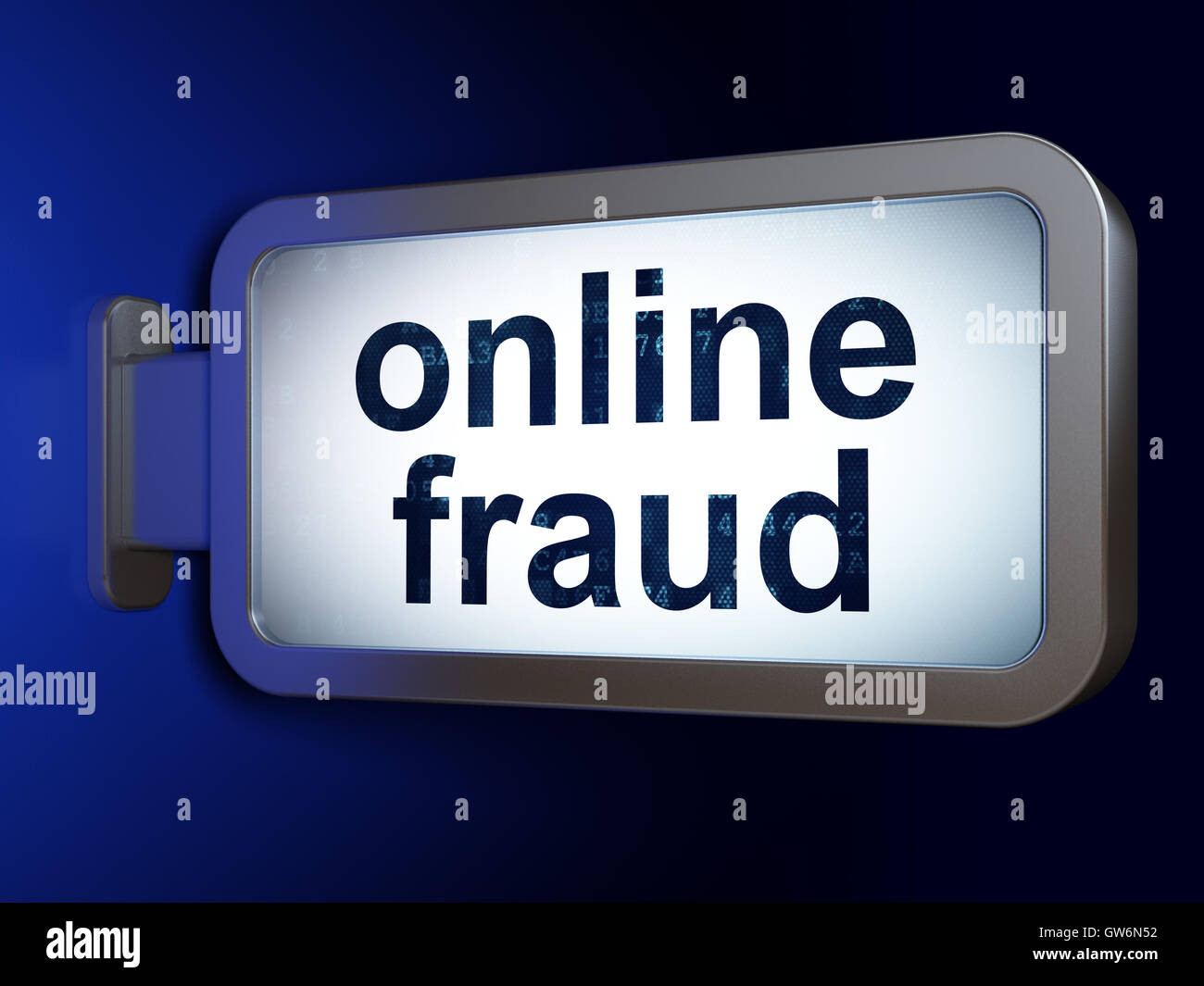 Protection concept: Online Fraud on billboard background Stock Photo