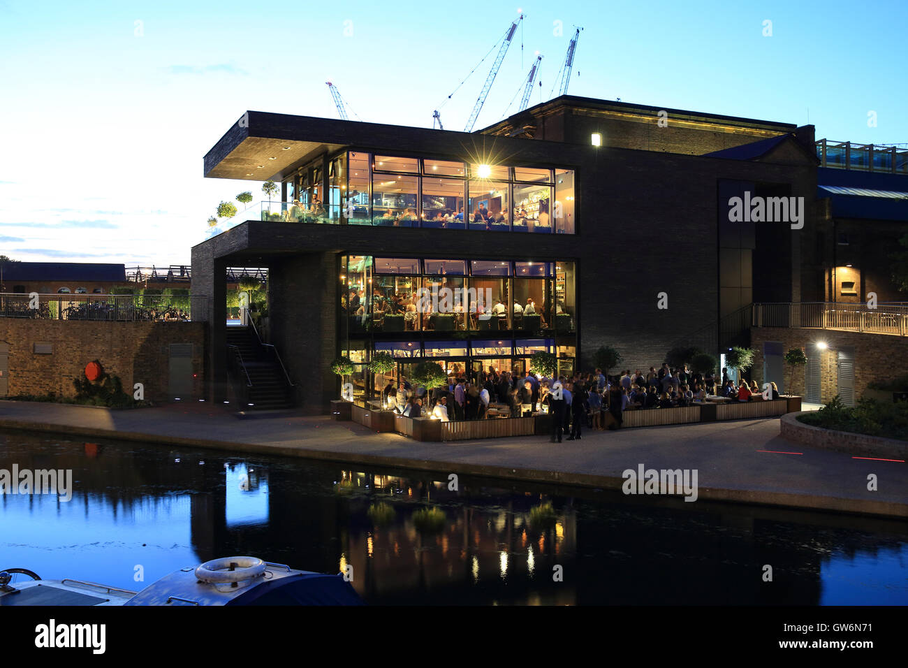 The trendy Lighterman gastro pub on the Regent's Canal, in the vibrant