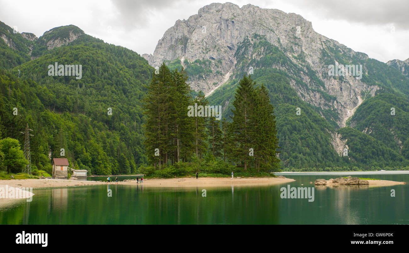 Lago del Predil, Predil lake, Italy Stock Photo