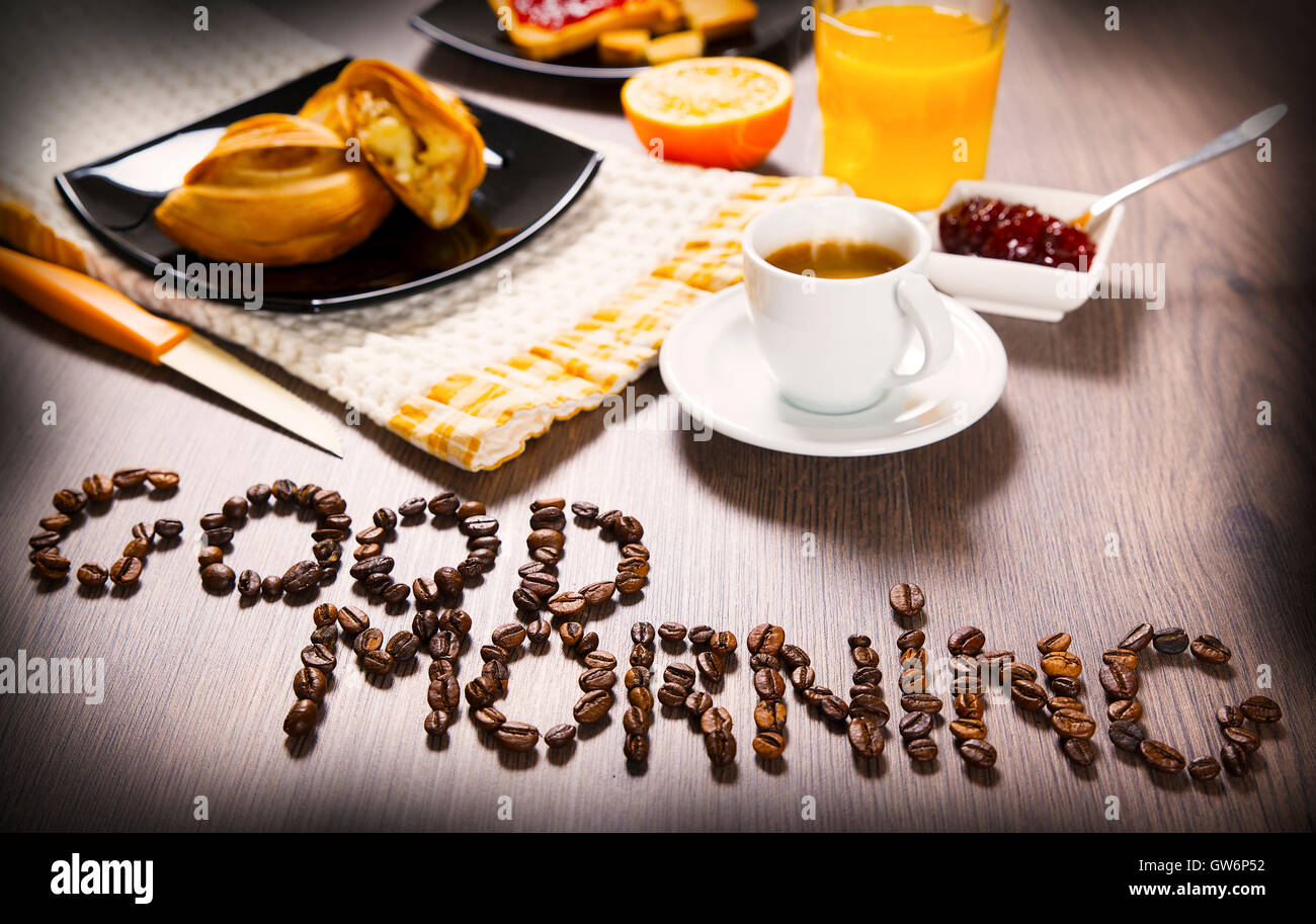 good morning breakfast Stock Photo